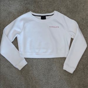 ALPHALETE—Proud But Never Satisfied Cropped Hoodie